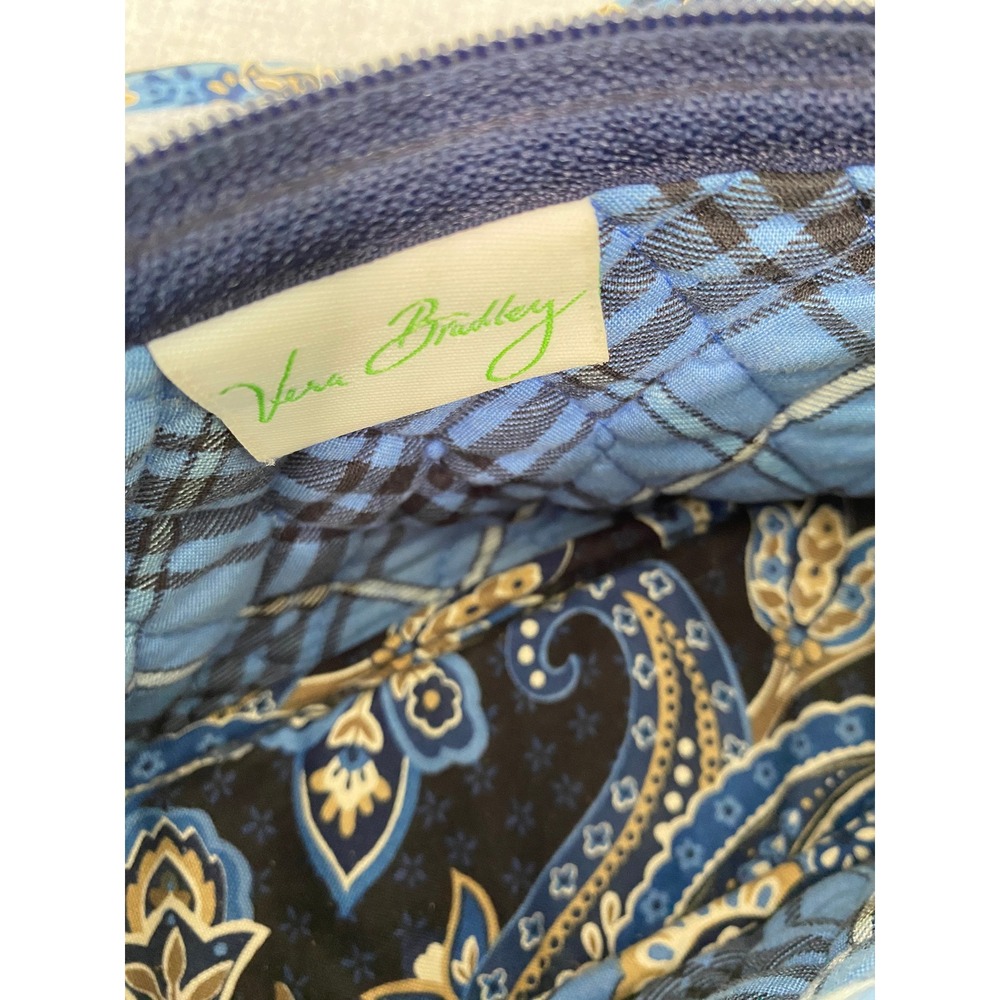 Vera Bradley Shoulder Bag Women Small Blue Moon Blooms Quilted Paisley Excellent - Picture 12 of 13